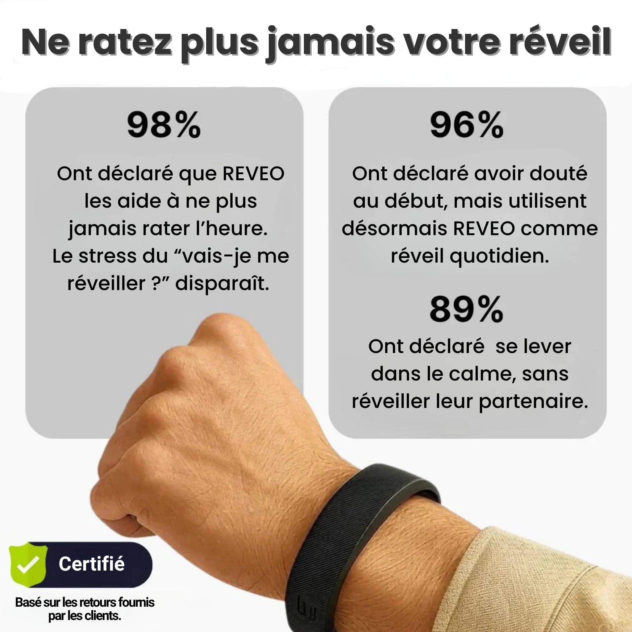 Bracelet Réveil - REVEO | Le réveil qui ne réveille que vous.
