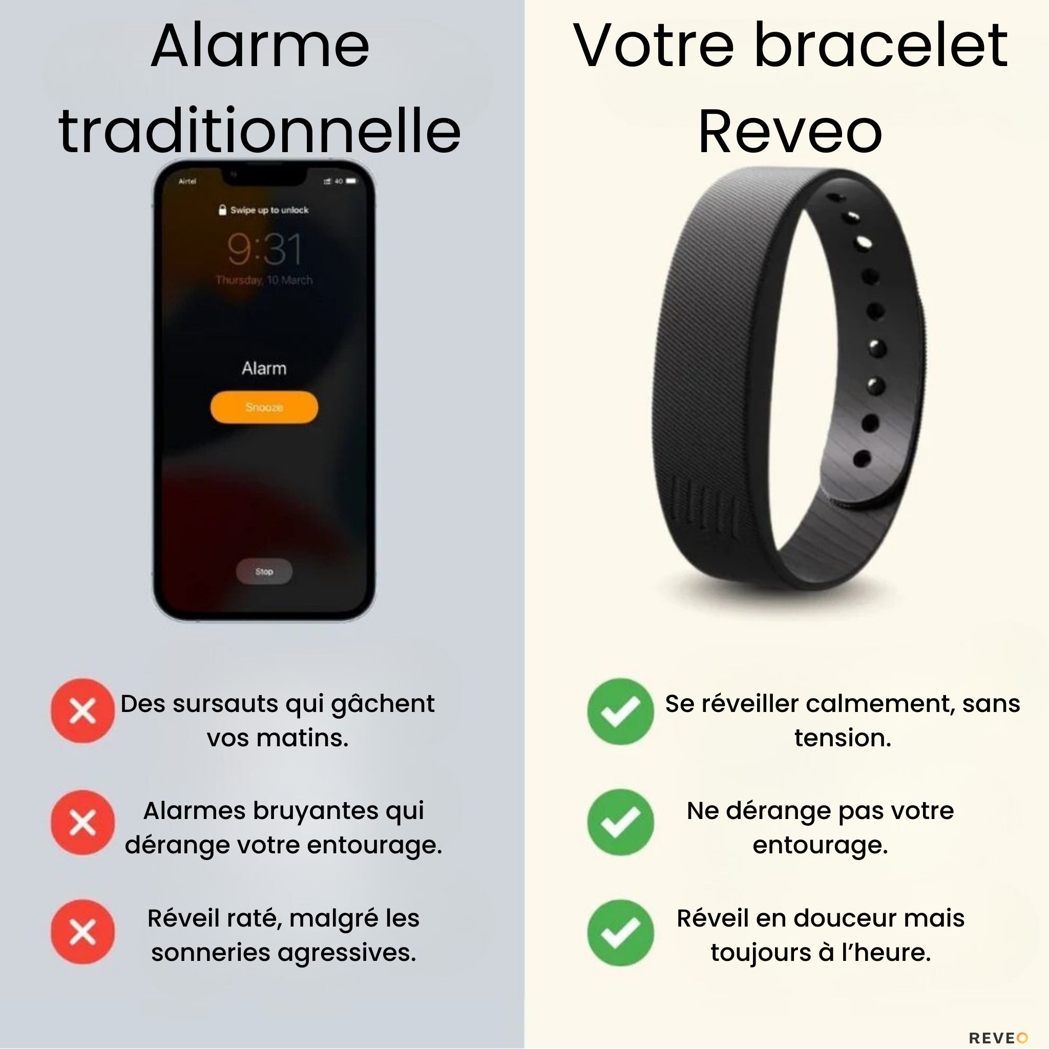 Bracelet Réveil - REVEO | Le réveil qui ne réveille que vous.